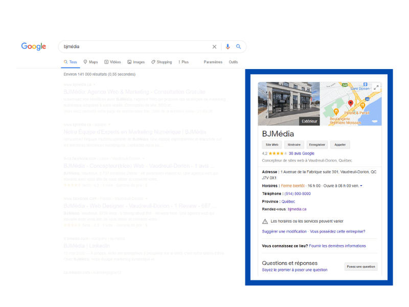Fiche Google My business