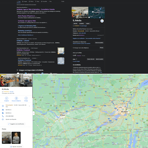 fiche google et google map